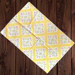 Vintage Yellow Lattice Floral Pillowcase